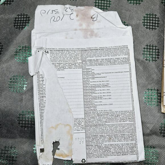 McCall's M5554 Pattern 18 Inch American Girl Doll Clothes Evening Gown Dress Hat - Picture 2 of 7